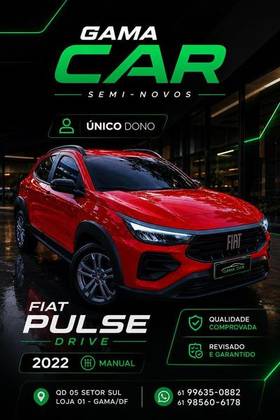 FIAT PULSE 1.3 FLEX DRIVE MANUAL FIAT PULSE 1.3 FLEX DRIVE MANUAL